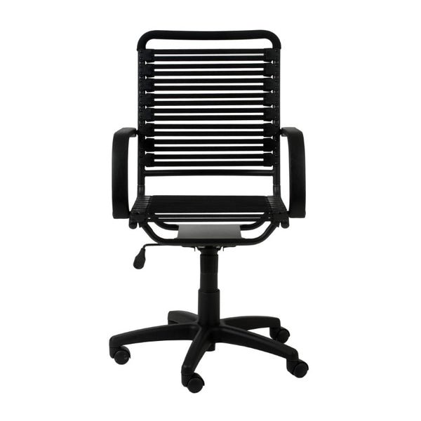 EuroStyle Bungie High Back Bungee Cord Task Chair with Airflow Seat and Steel Frame Support 02570BLK