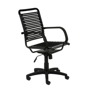 EuroStyle Bungie High Back Bungee Cord Task Chair with Airflow Seat and Steel Frame Support 02570BLK