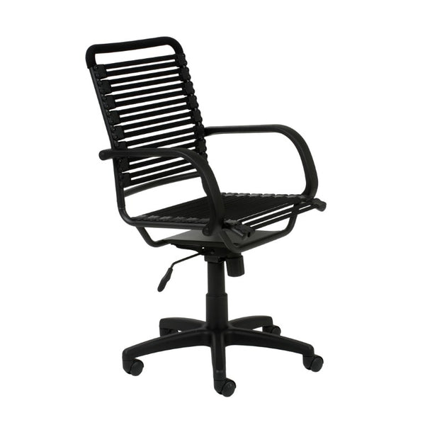 EuroStyle Bungie High Back Bungee Cord Task Chair with Airflow Seat and Steel Frame Support 02570BLK