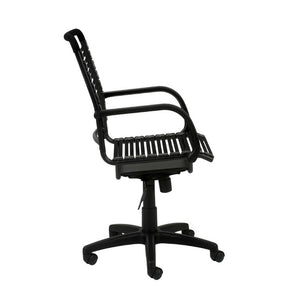 EuroStyle Bungie High Back Bungee Cord Task Chair with Airflow Seat and Steel Frame Support 02570BLK