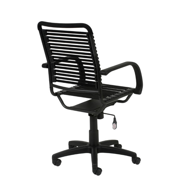 EuroStyle Bungie High Back Bungee Cord Task Chair with Airflow Seat and Steel Frame Support 02570BLK