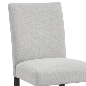 English Elm Riac Counter Height Dining Chair Set Black Wood Legs Upholstered Gray Fabric Seats B056P417073