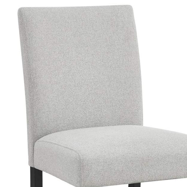 English Elm Riac Counter Height Dining Chair Set Black Wood Legs Upholstered Gray Fabric Seats B056P417073
