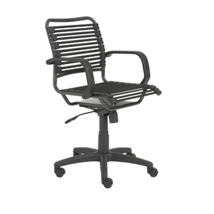 EuroStyle Bungie Bungee Cord Mid Back Office Chair Ventilated Seat Graphite Steel Frame 450 Lb 02572BLK