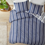 Intelligent Design Cobi Farm House Striped Reversible Comforter Set CSP10-1481 Navy