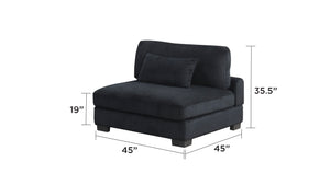 English Elm Bentley U-Shaped Modular Sectional In Black Corduroy - Stylish, Comfortable, Customizable Seating Solution B009S02138