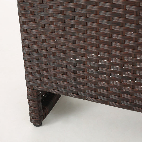 English Elm Christopher Knight Home® - MADRAS Woven Rattan Sector Table in Brown – Compact 31.75"x22.5"x16" Accent Table, Durable Craftsmanship 57656.00