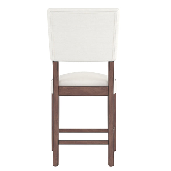 English Elm 3-Piece Faux Marble Counter Height Dining Set for 2 — Mid-Century Chairs, Rubberwood Legs, Easy-Clean Finish N752S001086A