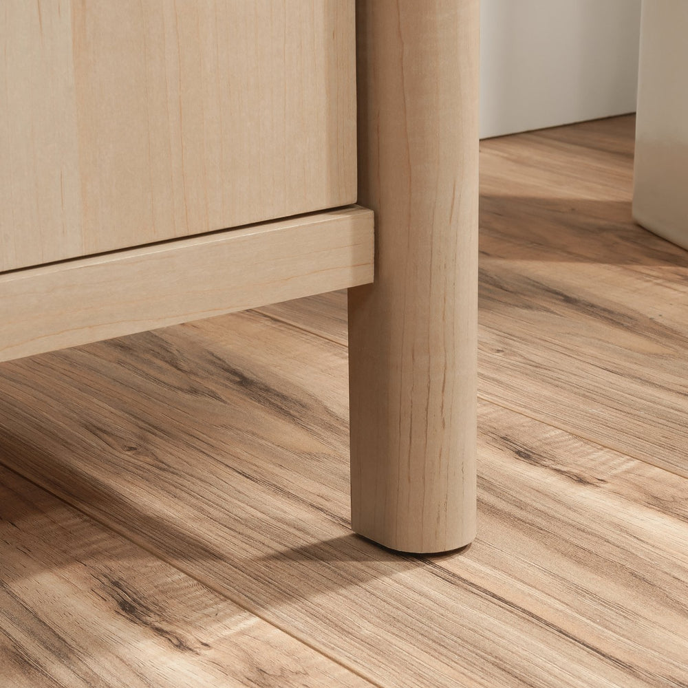 English Elm Storage Credenza Brown Finish with Full-Extension File Drawer, Cord Management, Adjustable Shelf, Durable 70.9" L B356P402753