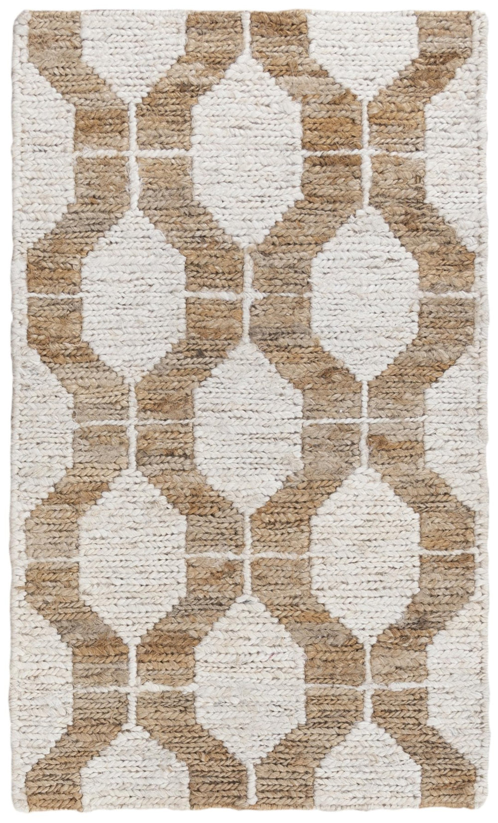Alora Decor Bali Hand-Woven Jute Rug In Neutral Beige — Durable Bohemian Dhurrie With Hand-Serge Edge Finish 5' x 7'6" 02602610100550576