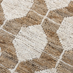 Alora Decor Bali Hand-Woven Jute Rug In Neutral Beige — Durable Bohemian Dhurrie With Hand-Serge Edge Finish 5' x 7'6" 02602610100550576