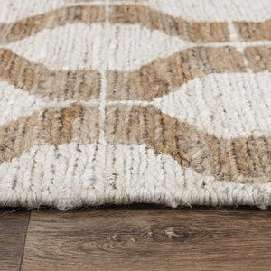 Alora Decor Bali Hand-Woven Jute Rug In Neutral Beige — Durable Bohemian Dhurrie With Hand-Serge Edge Finish 5' x 7'6" 02602610100550576