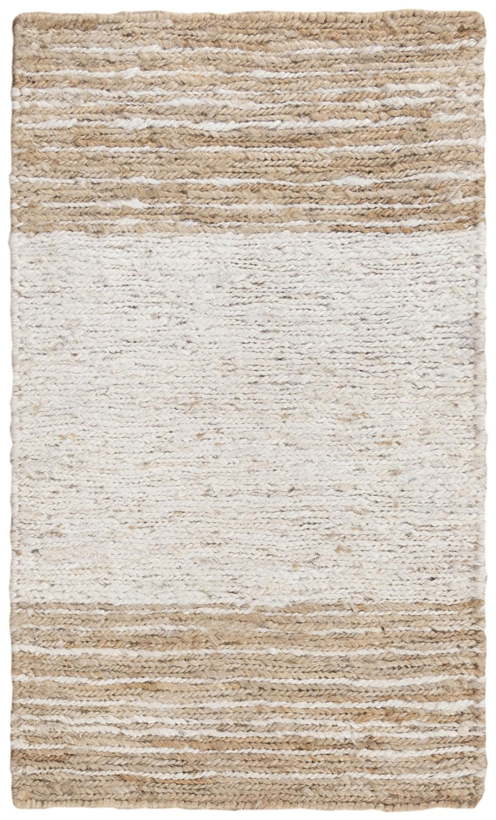 Alora Decor Bali Hand-Woven 100% Jute Rug With Subtle Dhurrie Pattern, Beige Boho Texture For Versatile Rooms 5' x 7'6" 02602610204550576