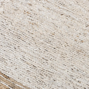 Alora Decor Bali Hand-Woven 100% Jute Rug With Subtle Dhurrie Pattern, Beige Boho Texture For Versatile Rooms 5' x 7'6" 02602610204550576