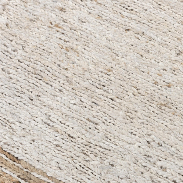 Alora Decor Bali Hand-Woven 100% Jute Rug With Subtle Dhurrie Pattern, Beige Boho Texture For Versatile Rooms 5' x 7'6" 02602610204550576