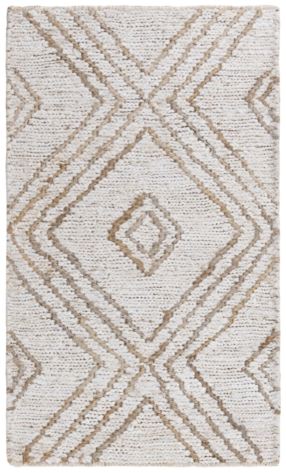 Alora Decor Bali Hand-Woven Jute Rug — Chunky Dhurrie Texture, Eco-Friendly Beige Boho Foundation For Rooms 5' x 7'6" 02602610300040576