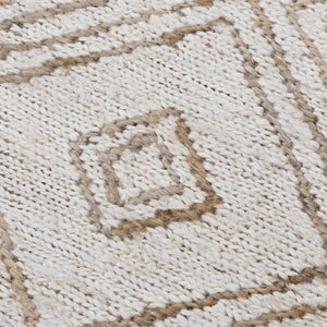Alora Decor Bali Hand-Woven Jute Rug — Chunky Dhurrie Texture, Eco-Friendly Beige Boho Foundation For Rooms 5' x 7'6" 02602610300040576