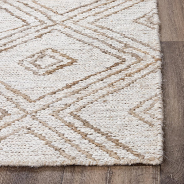 Alora Decor Bali Hand-Woven Jute Rug — Chunky Dhurrie Texture, Eco-Friendly Beige Boho Foundation For Rooms 5' x 7'6" 02602610300040576