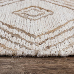 Alora Decor Bali Hand-Woven Jute Rug — Chunky Dhurrie Texture, Eco-Friendly Beige Boho Foundation For Rooms 5' x 7'6" 02602610300040576