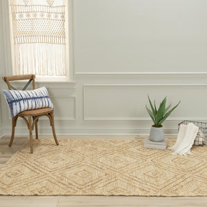 Alora Decor Bali Hand-Woven Jute Rug — Chunky Dhurrie Texture, Eco-Friendly Beige Boho Foundation For Rooms 5' x 7'6" 02602610300040576