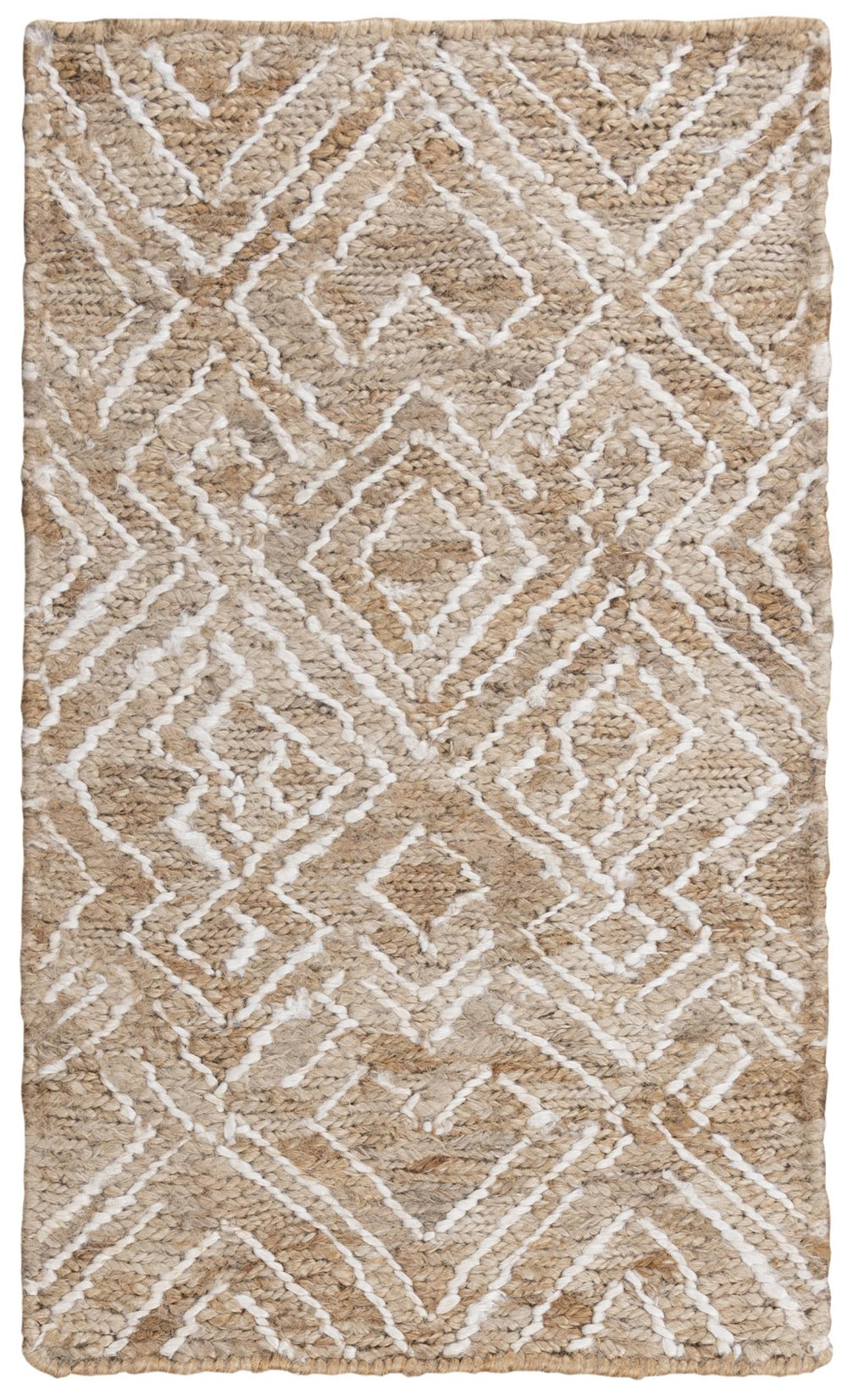 Alora Decor Bali Hand-Woven Jute Rug — Natural Beige Dhurrie Texture, Reversible Durable Boho Accent Rug 5' x 7'6" 02602610555040576