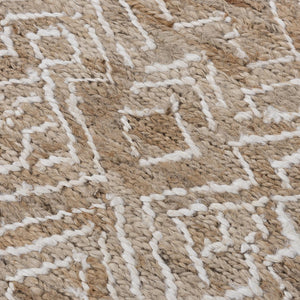 Alora Decor Bali Hand-Woven Jute Rug — Natural Beige Dhurrie Texture, Reversible Durable Boho Accent Rug 5' x 7'6" 02602610555040576