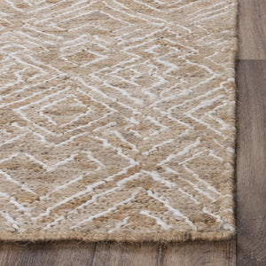 Alora Decor Bali Hand-Woven Jute Rug — Natural Beige Dhurrie Texture, Reversible Durable Boho Accent Rug 5' x 7'6" 02602610555040576