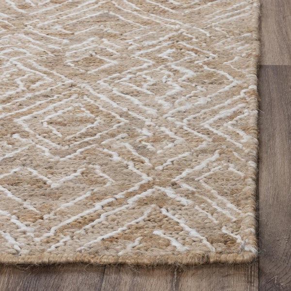 Alora Decor Bali Hand-Woven Jute Rug — Natural Beige Dhurrie Texture, Reversible Durable Boho Accent Rug 5' x 7'6" 02602610555040576