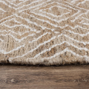 Alora Decor Bali Hand-Woven Jute Rug — Natural Beige Dhurrie Texture, Reversible Durable Boho Accent Rug 5' x 7'6" 02602610555040576