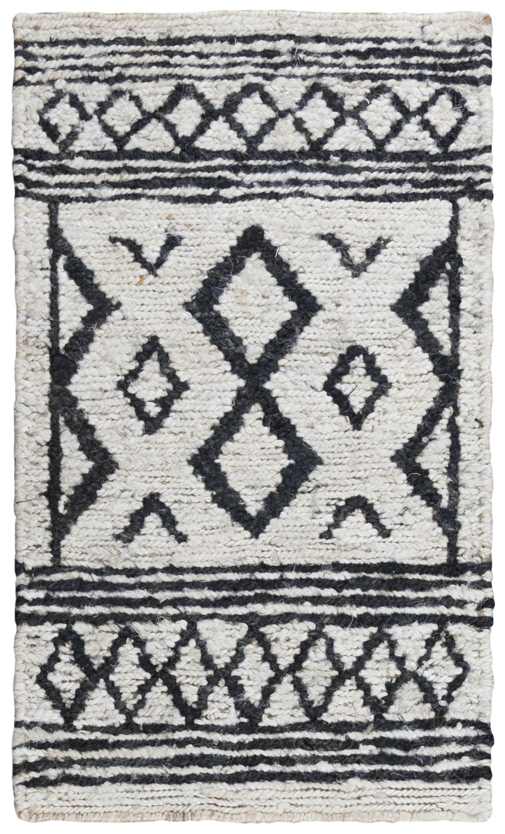 Alora Decor Bali Hand‑Woven Beige & Black Jute Rug — Reversible Dhurrie Texture, Durable Low‑Profile Boho Decor 9' x 12' 02602610604060912