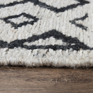 Alora Decor Bali Hand‑Woven Beige & Black Jute Rug — Reversible Dhurrie Texture, Durable Low‑Profile Boho Decor 9' x 12' 02602610604060912
