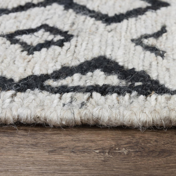 Alora Decor Bali Hand‑Woven Beige & Black Jute Rug — Reversible Dhurrie Texture, Durable Low‑Profile Boho Decor 9' x 12' 02602610604060912