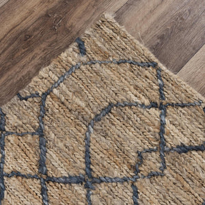 Alora Decor Bali Hand‑Woven 100% Jute Rug — Bohemian Neutral Texture With Hand‑Serged Edges For Layering Decor 10' x 14' 02602610700551014