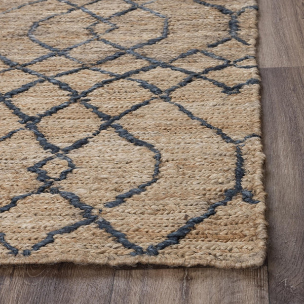 Alora Decor Bali Hand‑Woven 100% Jute Rug — Bohemian Neutral Texture With Hand‑Serged Edges For Layering Decor 10' x 14' 02602610700551014