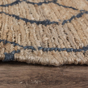 Alora Decor Bali Hand‑Woven 100% Jute Rug — Bohemian Neutral Texture With Hand‑Serged Edges For Layering Decor 10' x 14' 02602610700551014