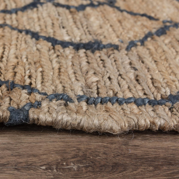 Alora Decor Bali Hand‑Woven 100% Jute Rug — Bohemian Neutral Texture With Hand‑Serged Edges For Layering Decor 10' x 14' 02602610700551014