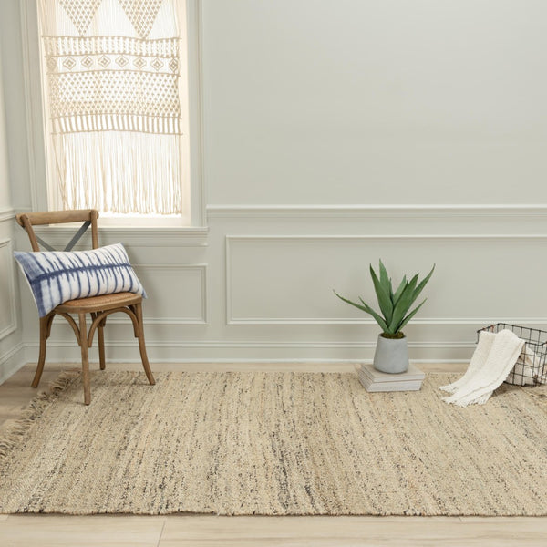Alora Decor Bali Hand-Woven Jute Rug In Beige — Artisanal Dhurrie Texture, Durable Eco-Friendly Boho Anchor For Rooms 10' x 14' 02602610855041014