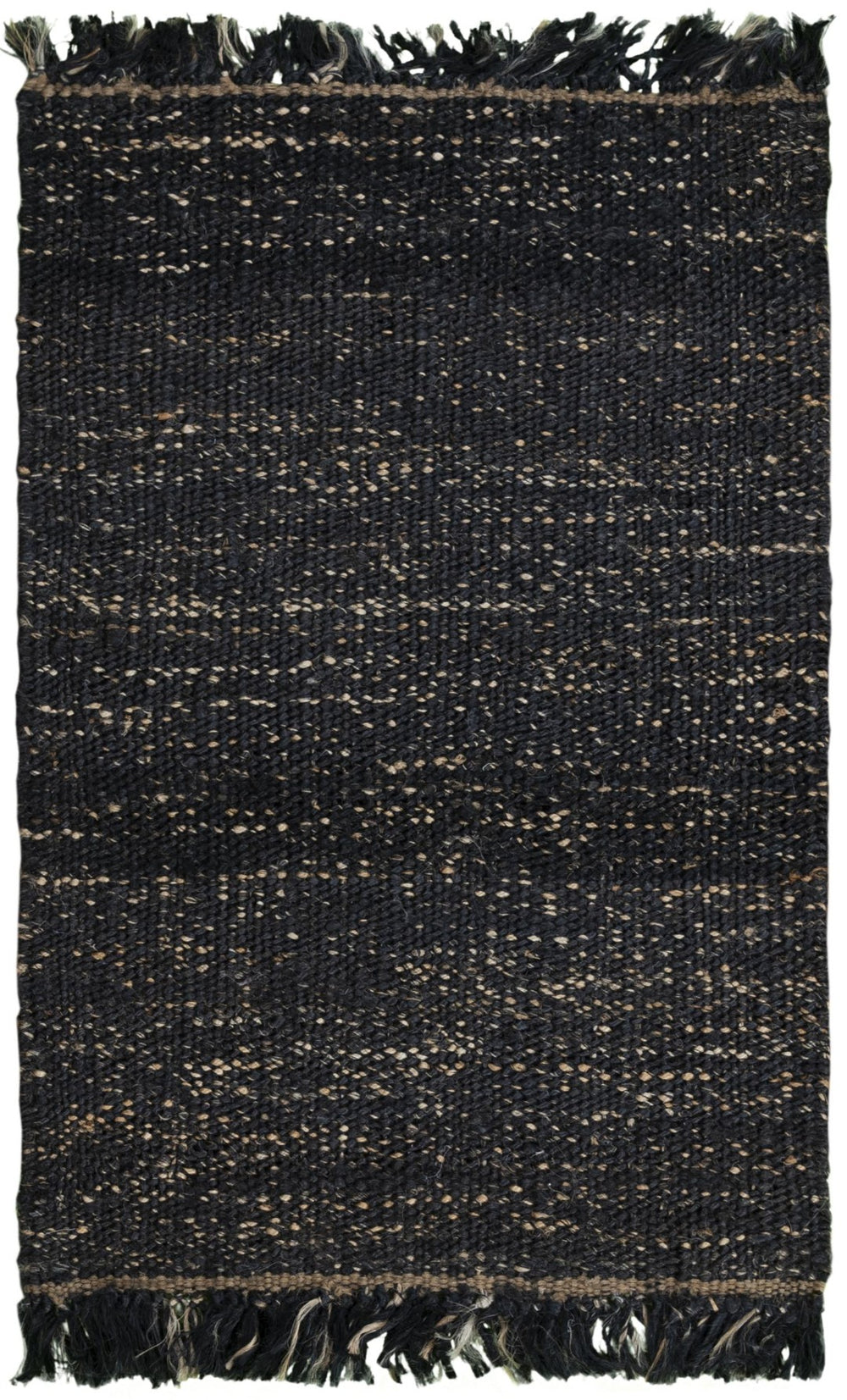 Alora Decor Bali Hand-Woven Black Jute Rug — Bohemian Dhurrie Texture, Durable Natural Fibers, Low-Maintenance 10' x 14' 02602611000061014