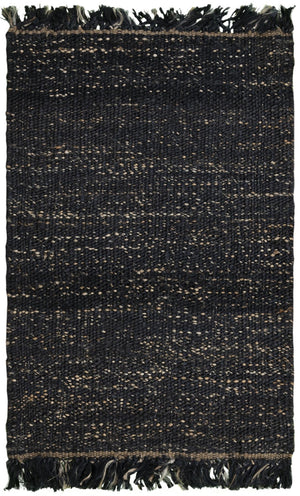Alora Decor Bali Hand-Woven Black Jute Rug — Bohemian Dhurrie Texture, Durable Natural Fibers, Low-Maintenance 10' x 14' 02602611000061014