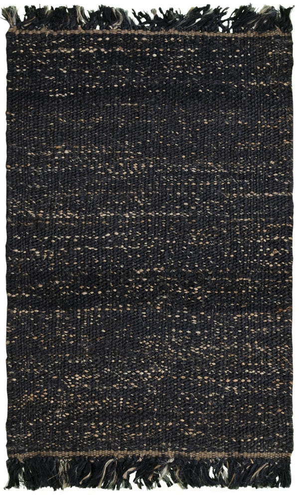 Alora Decor Bali Hand-Woven Black Jute Rug — Bohemian Dhurrie Texture, Durable Natural Fibers, Low-Maintenance 10' x 14' 02602611000061014