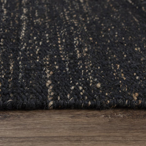 Alora Decor Bali Hand-Woven Black Jute Rug — Bohemian Dhurrie Texture, Durable Natural Fibers, Low-Maintenance 10' x 14' 02602611000061014