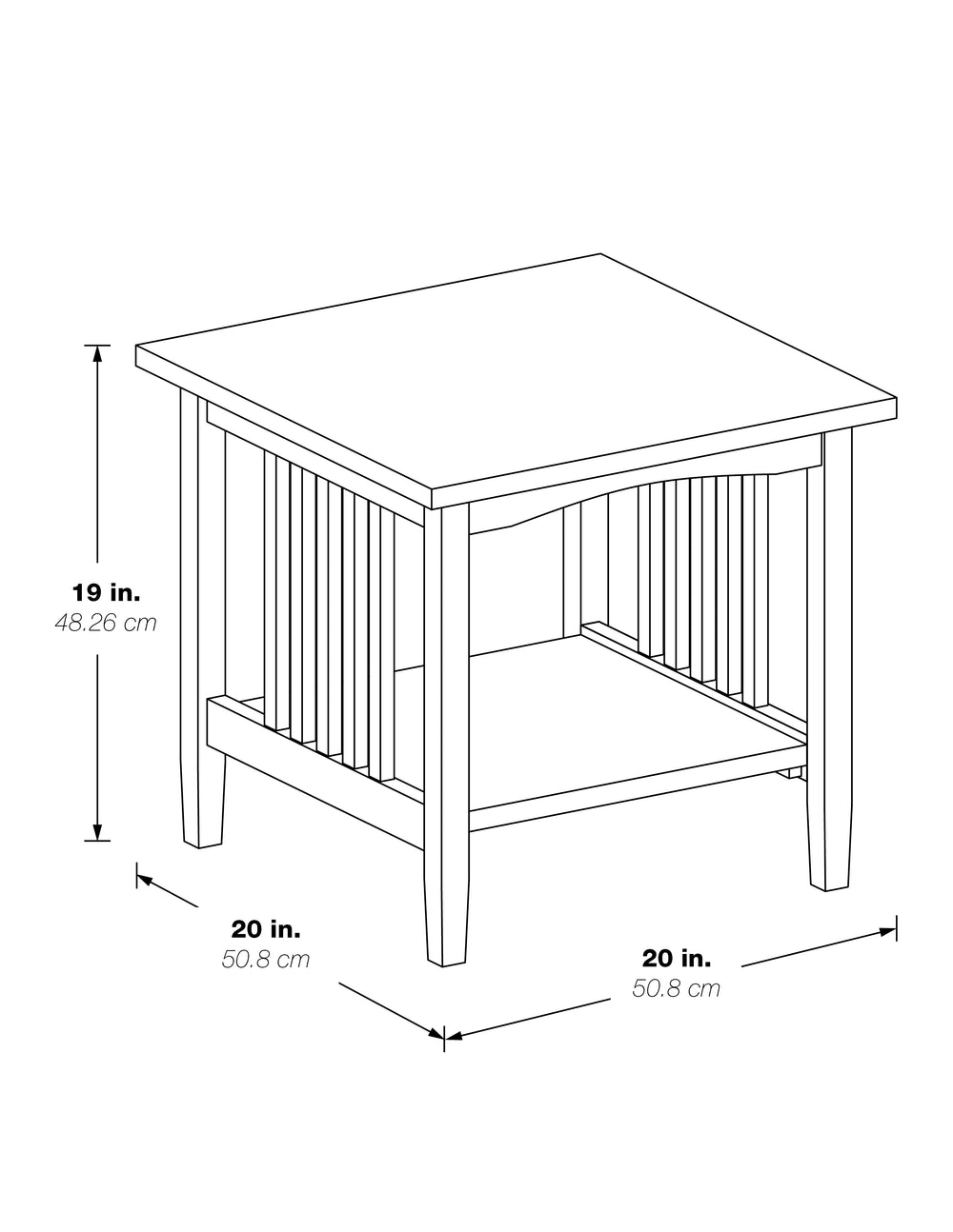 OSP Home Furnishings Sierra Mission End Table Ash Finish