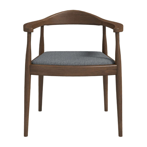 English Elm Kelly Solid Wood Fabric Upholstered Dining Chair with Mid-century Scandinavian Appeal B183P201827