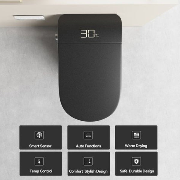 English Elm Unique Intelligent One-piece Toilet with Integrated Bidet Heated Seat and Auto Lid Black W3133P414563