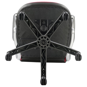 English Elm Tisbury Black Upholstered Adjustable Office Desk Chair with Premium Leatherette, Soft Padding & Casters B062P331101