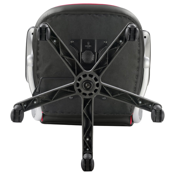 English Elm Tisbury Black Upholstered Adjustable Office Desk Chair with Premium Leatherette, Soft Padding & Casters B062P331101