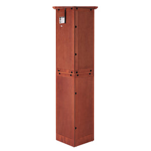 English Elm 4-Tier Corner 8-Door Cabinet with 4 Shelves — Space-Saving Farmhouse Storage for Kitchen Living Room Office Cherry W2275P269082