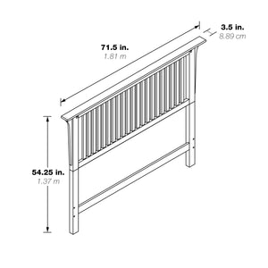 OSP Home Furnishings Modern Mission Queen Headboard Vintage Oak