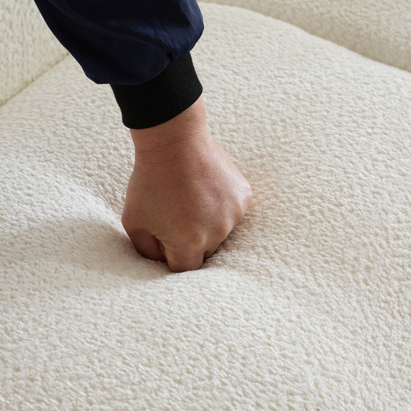 English Elm Christopher Knight Home® - Tonson 83" 3-Seater Sofa with Wave Design, Plush Cloud-Like Cushions, Durable 900lb Support White N773P240675W_N773P240676W