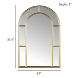 Martha Stewart Regina MT Lily Pond Gold Arched Wall Mirror MT95F-0080 Gold